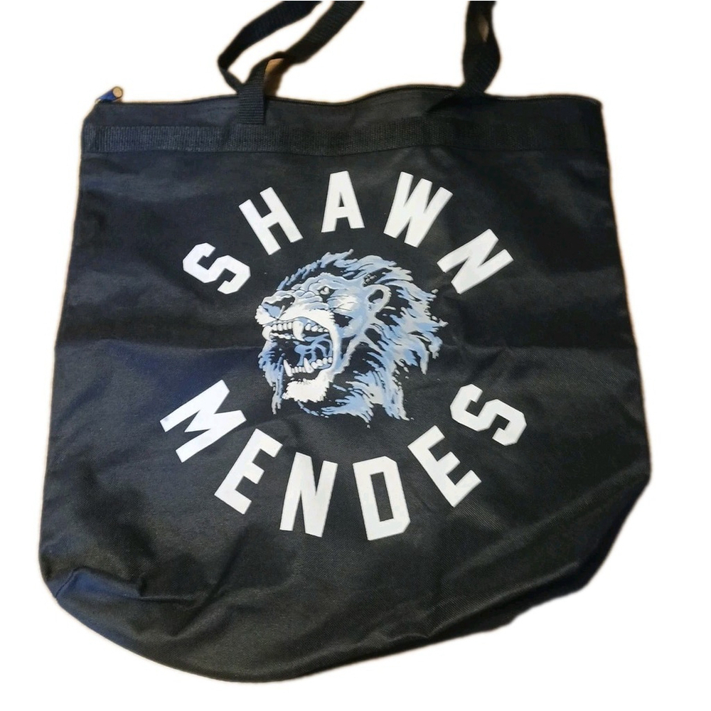Shawn Mendes Blue Tiger Tote Bag Official Merch Zip Top
